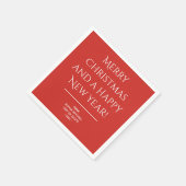 Serviette En Papier Traditionnel - Rouge clair - Joyeuses serviettes d (Coin)
