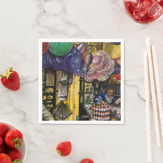 Serviette En Papier Traditions du commerce ancien, Jérusalem (En situation)