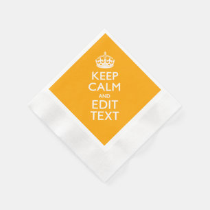 Serviette En Papier Traffic Yellow Background Keep Calm And Your Text