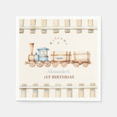 Serviette En Papier Train 1er anniversaire (Devant)