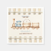 Serviette En Papier Train 2e anniversaire (Devant)