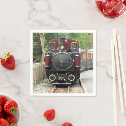 SERVIETTE EN PAPIER TRAIN À VAPEUR (En situation)