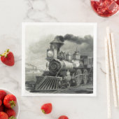 Serviette En Papier Train à vapeur vintage (En situation)