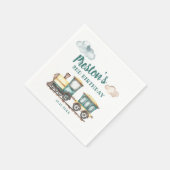 Serviette En Papier Train Boy 2e Anniversaire Papier Napkin (Coin)