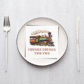 Serviette En Papier Train Deuxième fête d'anniversaire Chugga Chugga D