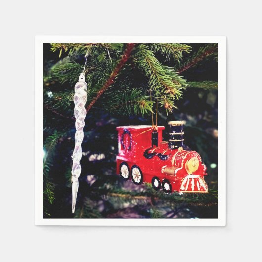 Serviette En Papier Train et glace (Devant)