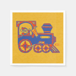 Serviette En Papier Train père Noël