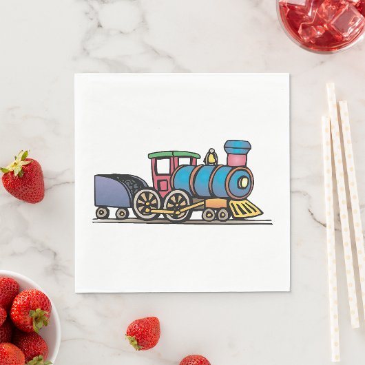 Serviette En Papier Train Pulling Coal