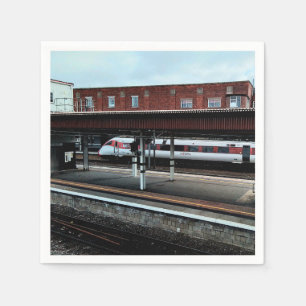 Serviette En Papier Train rouge et blanc