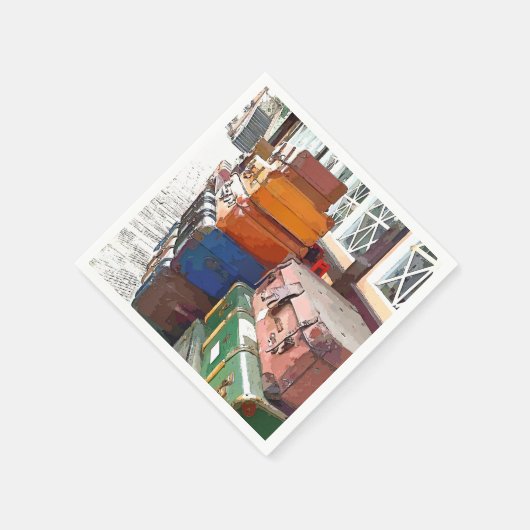 SERVIETTE EN PAPIER TRAIN STATIONS (Coin)