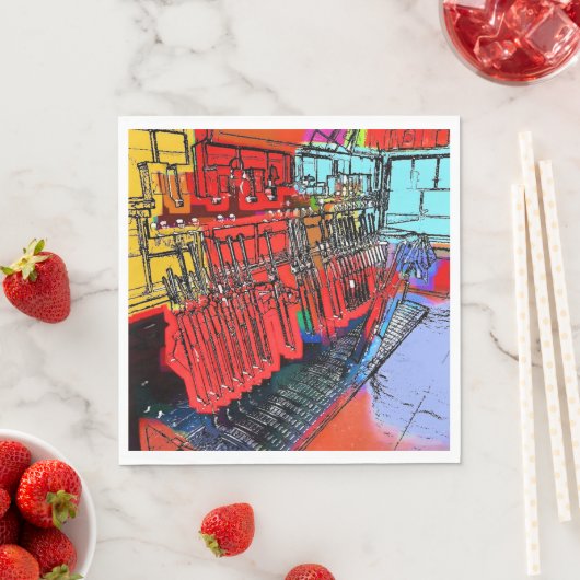 SERVIETTE EN PAPIER TRAIN STATIONS (En situation)