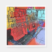 SERVIETTE EN PAPIER TRAIN STATIONS (Devant)