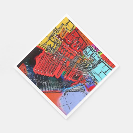 SERVIETTE EN PAPIER TRAIN STATIONS (Coin)