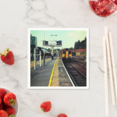 Serviette En Papier Train sur les rails (En situation)