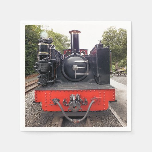 SERVIETTE EN PAPIER TRAINS À VAPEUR (Devant)