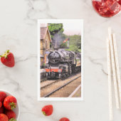SERVIETTE EN PAPIER TRAINS À VAPEUR (En situation)