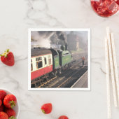 SERVIETTE EN PAPIER TRAINS À VAPEUR (En situation)