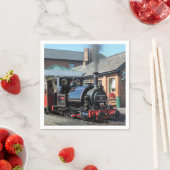 SERVIETTE EN PAPIER TRAINS À VAPEUR (En situation)