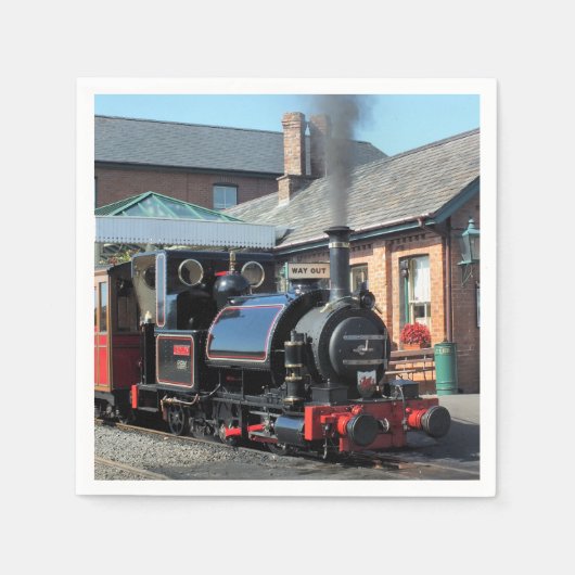 SERVIETTE EN PAPIER TRAINS À VAPEUR (Devant)