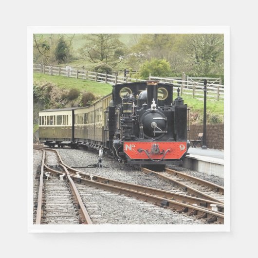 SERVIETTE EN PAPIER TRAINS À VAPEUR (Devant)