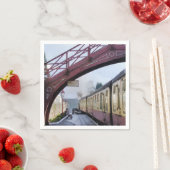 SERVIETTE EN PAPIER TRAINS À VAPEUR (En situation)