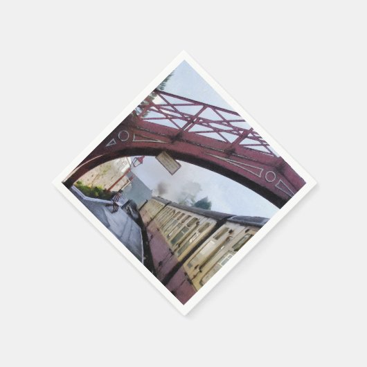 SERVIETTE EN PAPIER TRAINS À VAPEUR (Coin)