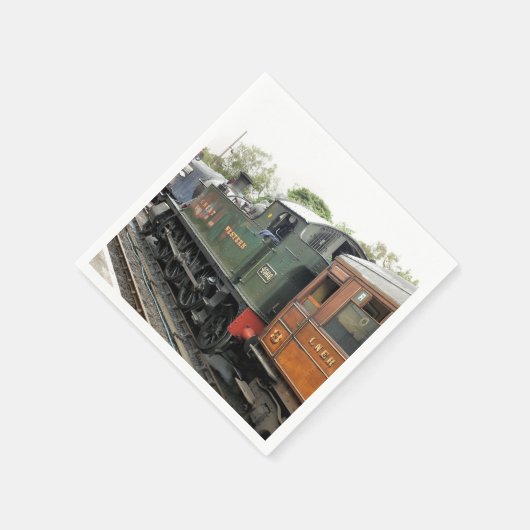 SERVIETTE EN PAPIER TRAINS À VAPEUR (Coin)