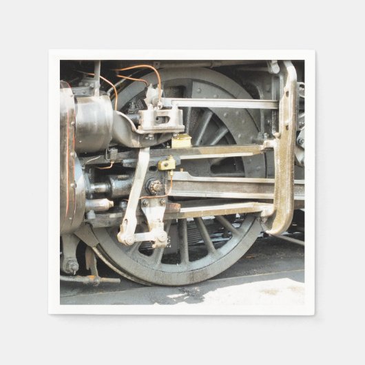 SERVIETTE EN PAPIER TRAINS À VAPEUR (Devant)