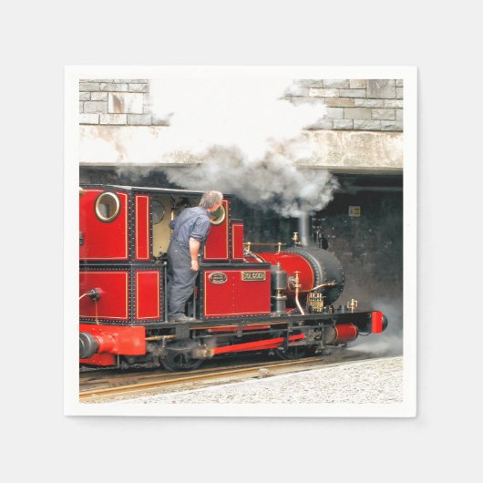 SERVIETTE EN PAPIER TRAINS À VAPEUR (Devant)