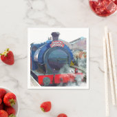 SERVIETTE EN PAPIER TRAINS À VAPEUR (En situation)