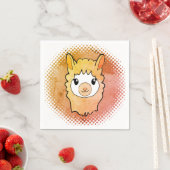 Serviette En Papier Trait Llama Vintage Impression (En situation)