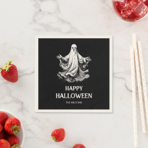 Serviette En Papier Traitement de fête Halloween effrayant avec fantôm