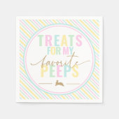 Serviette En Papier Traitements Pour Mes Peeps Bunny Pâques Pastel Str (Devant)