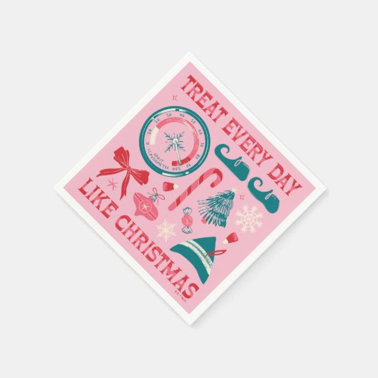 Serviette En Papier Traiter chaque jour comme Noël (Coin)