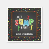 Serviette En Papier Trampoline fête d'anniversaire Napkin - Garçon (Devant)