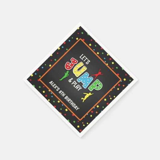 Serviette En Papier Trampoline fête d'anniversaire Napkin - Garçon (Coin)