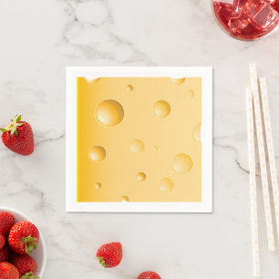 Serviette En Papier Tranche de Gruyère Jaune Fromage Suisse