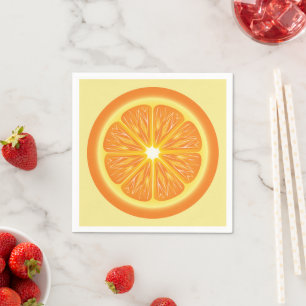 Serviette En Papier Tranche d'orange