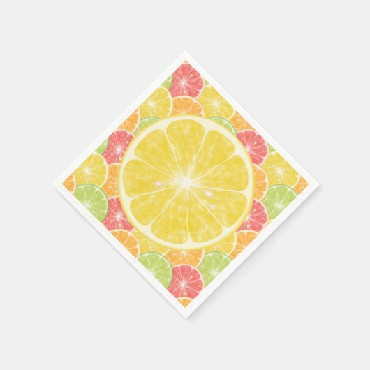Serviette En Papier Tranches Citrus citron (Coin)