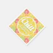 Serviette En Papier Tranches Citrus Citron Été (Coin)