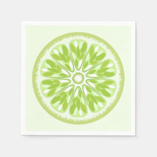 Serviette En Papier Tranches d'agrumes Lime vert