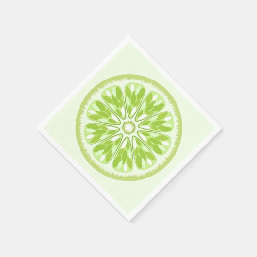 Serviette En Papier Tranches d'agrumes Lime vert (Coin)