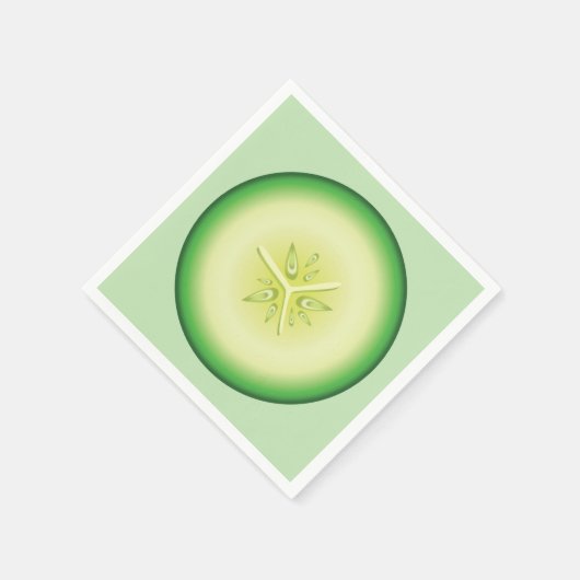 Serviette En Papier Tranches de concombre (Coin)