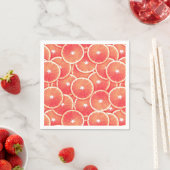 Serviette En Papier Tranches de pamplemousse rose (En situation)