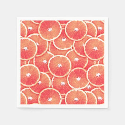 Serviette En Papier Tranches de pamplemousse rose (Devant)
