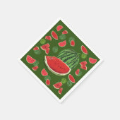 Serviette En Papier Tranches de pastèque (Coin)