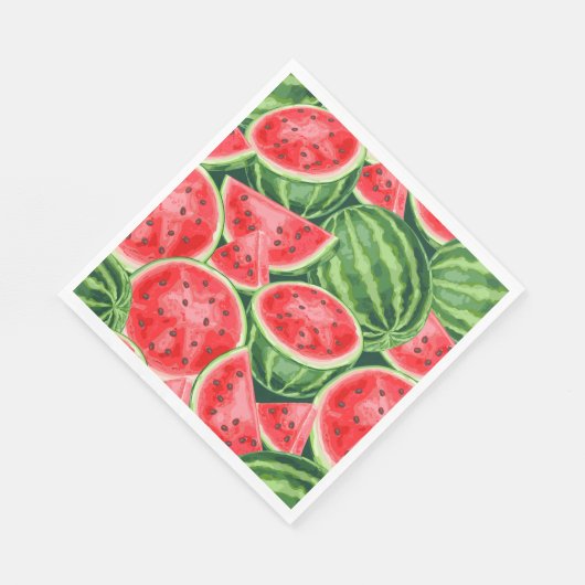 Serviette En Papier Tranches de pastèque (Coin)