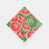 Serviette En Papier Tranches de pastèque estivales et vibrantes (Coin)