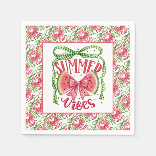 Serviette En Papier Tranches douces de l'été (Devant)