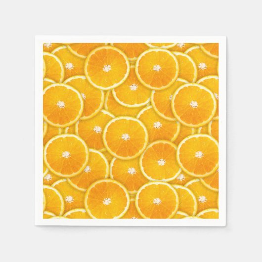 Serviette En Papier Tranches orange (Devant)